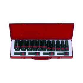   King Tony 1/2" gépi hosszú dugókulcs készlet 14 részes (4416SP)