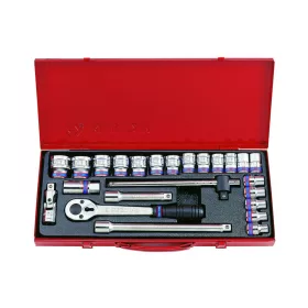   King Tony 1/2" kézi dugókulcs készlet 6* 24 részes (4528MR02)