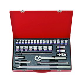   King Tony 1/2" kézi dugókulcs készlet 6* 33 részes (4534MR)