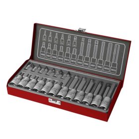   Fortum bitdugófej és imbusz készlet 61CrV5 18 részes 1/4"