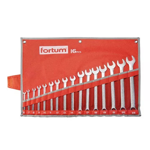 Fortum csillag-villáskulcs készlet 61CrV5 16 részes 6-24mm