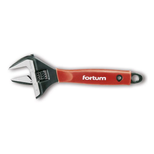 Fortum állítható villáskulcs BW sorozat, 22,5 fok,61CrV5; gumírozott markolat, 212mm, / 8"