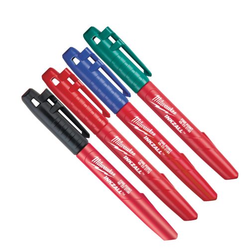 Milwaukee Inkzall vékony hegyű jelölő filc készlet színes 4db/cs