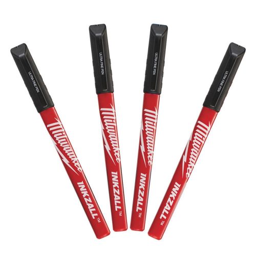 Milwaukee Inkzall 0,6mm hegyű filctoll fekete 4db/cs