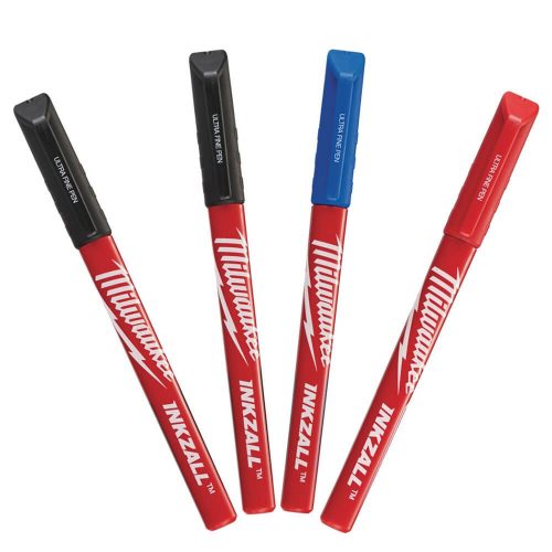 Milwaukee Inkzall 0,6mm hegyű filctoll készlet színes 4db/cs