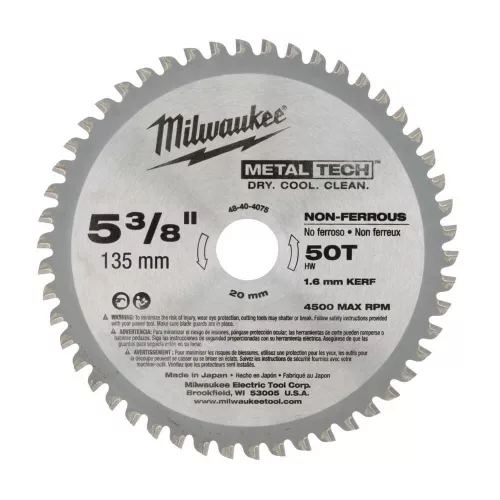 Milwaukee körfűrészlap fémhez 135x1,6x20mm 50 fog