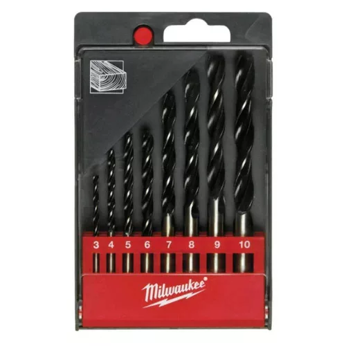 Milwaukee általános fafúrószár készlet 3-10mm 8 részes
