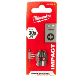 Milwaukee Shockwave bithegy PH2x25mm 2db/cs