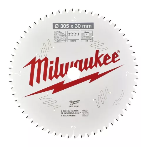 Milwaukee körfűrészlap fához 305x30x3 60fog