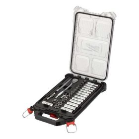   Milwaukee 3/8˝racsnis dugókulcs készlet metrikus Packout keskeny rendszerezőben, 32 részes