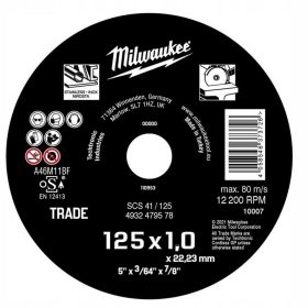 Milwaukee vágókorong fémhez ECO SCS41 125x1.0mm