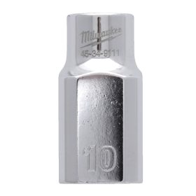   Milwaukee FOUR FLAT króm kézi dugókulcs, rövid 1/2˝ 10 mm