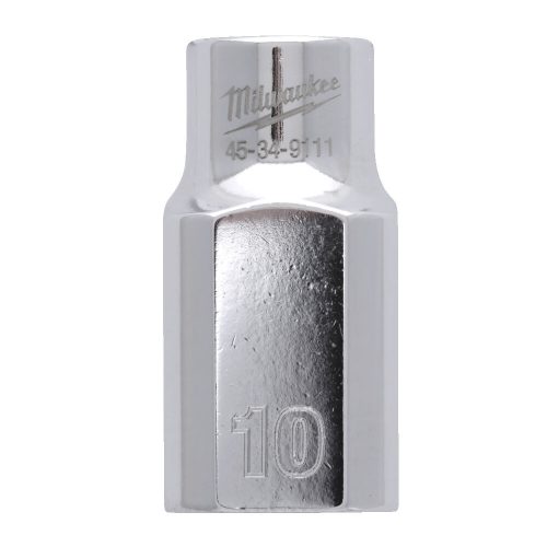 Milwaukee FOUR FLAT króm kézi dugókulcs, rövid 1/2˝ 10 mm