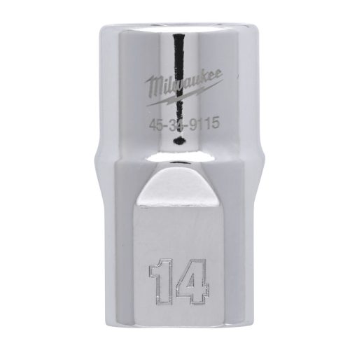 Milwaukee FOUR FLAT króm kézi dugókulcs, rövid 1/2˝ 14 mm