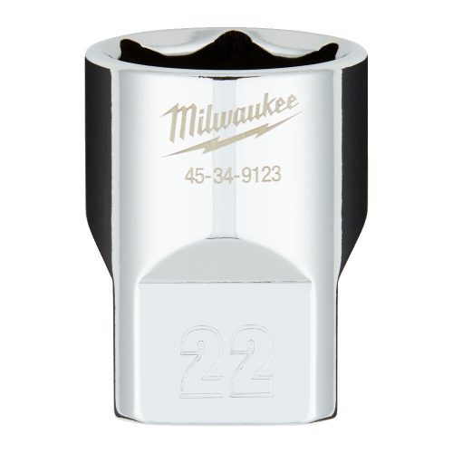 Milwaukee FOUR FLAT króm kézi dugókulcs, rövid 1/2˝ 22 mm