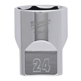   Milwaukee FOUR FLAT króm kézi dugókulcs, rövid 1/2˝ 24 mm