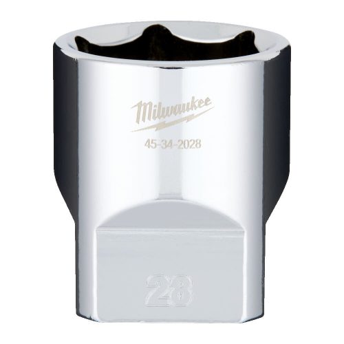 Milwaukee FOUR FLAT króm kézi dugókulcs, rövid 1/2˝ 28 mm