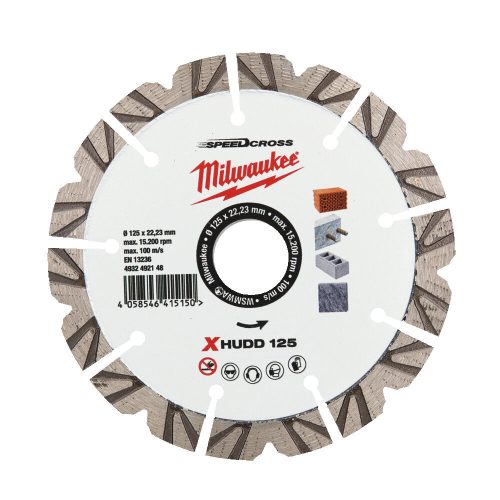 Milwaukee speedcross XHUDD gyémánt vágótárcsa 125x2,6x22,23 mm