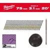 Milwaukee kerekfejű galvanizált szerekezetépítő szeg 20° 3,1x75mm SC2 1750 db/csomag