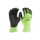 Milwaukee Hi-Vis láthatósági védőkesztyű 1/A vágási szint 10/XL - 12 pár/csomag