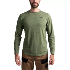 Milwaukee HTLSGN hibrid hosszú ujjú zöld póló (XL)