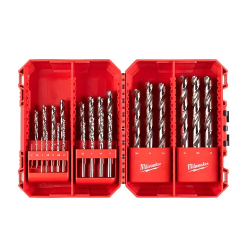 Milwaukee THUNDERWEB HSS-G DIN 338 fémfúrószár hengeres befogással 1-10mm 19 részes