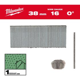   Milwaukee fej nélküli finish szeg 16G 0° 1,6x38mm SC1 - 2500 db/csomag