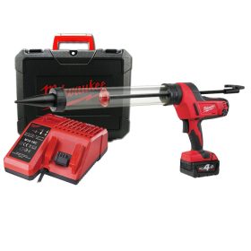   Milwaukee akkus kartuspisztoly C18 PCG/600T-201B 18V 2,0Ah (PCG /310C-201B 600 ml áttetsző tubussal)