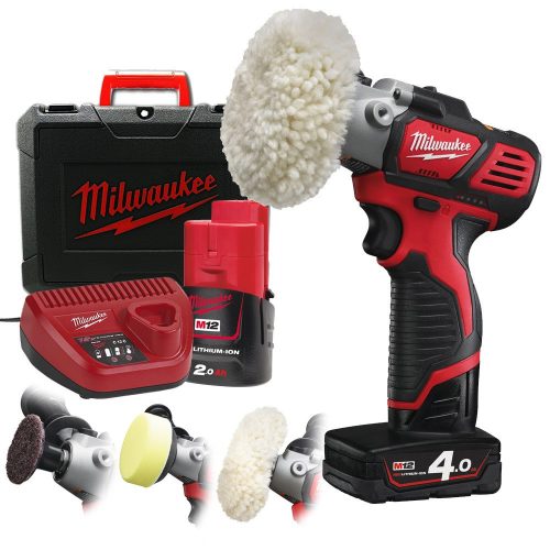 Milwaukee akkus polírozó gép M12 BPS-421X 12V 1x2,0Ah+1x4,0Ah