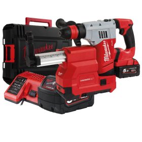   Milwaukee akkus SDS-Plus fúró-vésőkalapács porelszívóval M18 CHPXDE-502C 18V 2x5,0Ah