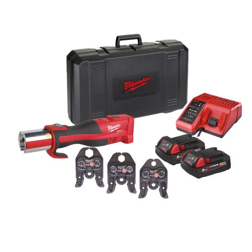 Milwaukee M18 BLHPT-202C V-SET akkus szénkefe nélküli hidraulikus prés szett 18V 2x2,0Ah