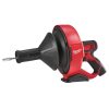 Milwaukee M12 BDC8-202C akkus lefolyócsotisztító 8mm-es spirális kábellel 12V 2x2,0Ah