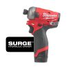 Milwaukee M12 FQID-202X akkus hidraulikus ütvecsavarozó 1/4" HEX 12V 2x2,0Ah