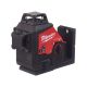 Milwaukee M12 3PL-0C akkus zöld 360° 3 síkú lézer 12V alapgép