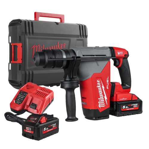 Milwaukee akkus SDS-Plus fúró-vésőkalapács M18 ONE FHPX-552X 18V 2x5,5Ah