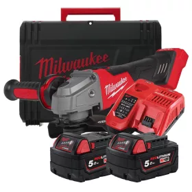   Milwaukee akkus sarokcsiszoló M18 FSAG125X-502X 18V 2x5,0Ah 125mm