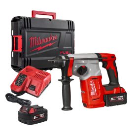   Milwaukee akkus fúró-vésőkalapács M18 BLH-502X 18V 2x5,0 Ah, HD kofferben