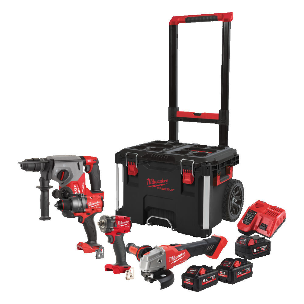 Milwaukee M18 FPP4C-555T akkus erőcsomag 18V 1x5,0Ah+2x5,5Ah -   Webáruház