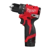 Milwaukee akkus fúró-csavarozó M12 BLDDRC-202C 12V 2x2,0 Ah, kofferben
