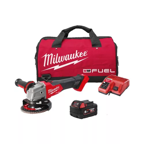 Milwaukee akkus sarokcsiszoló M18 FSAG125X-501BRF 18V 1x5,0 Ah, szerszámtáskában
