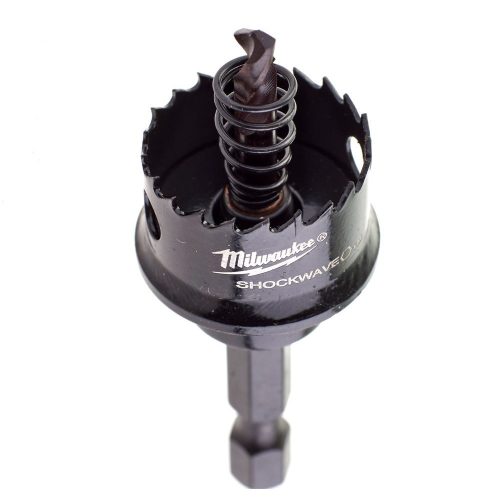 Milwaukee Shockwave Impact körkivágó központosító adapterrel rozsdamentes acélhoz és alumíniumhoz 22mm