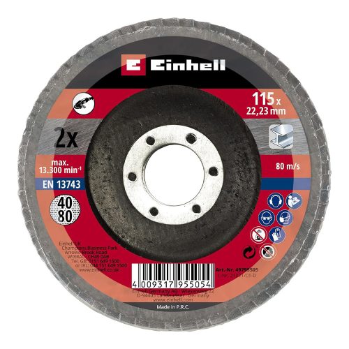 Einhell lamellás csiszolókorong 115mm K 40/80 EH 2db/csomag