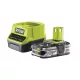 Ryobi akkumulátor,töltő RC18120-125 Li-Ion 18V 2,5Ah