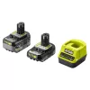 Ryobi ONE+ akkumulátor és töltő szett RC18120-242X 18V 1x2,0Ah+1x4,0Ah