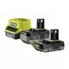 Ryobi ONE+ akkumulátor és töltő szett RC18120-242X 18V 1x2,0Ah+1x4,0Ah