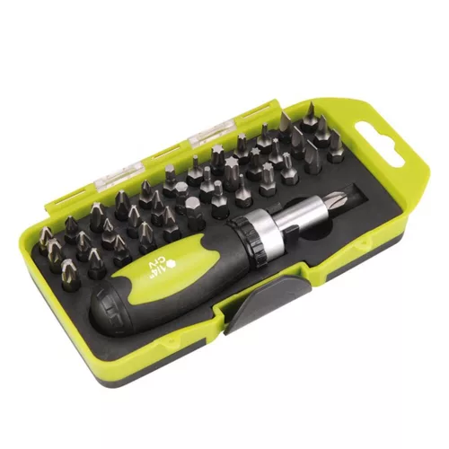 Extol Craft racsnis bit csavarhúzó készlet 38 részes