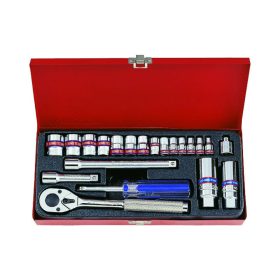   King Tony 1/4" és 3/8" dugókulcs készlet 21 részes (5522MR)