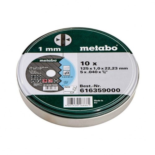 Metabo vágókorong készlet 125x1,0x22,23mm (10db)