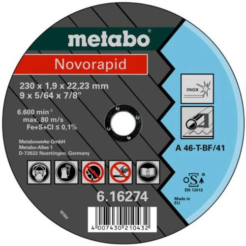 Metabo Novorapid vágókorong 115x1,0x22,23 Inox