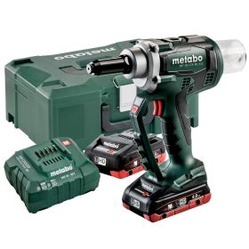   Metabo akkus popszegecshúzó pisztoly NP 18 LTX BL 5.0 18V 2x4,0Ah LiHD Metabox kofferben